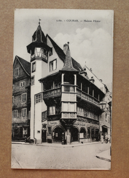 Ansichtskarte AK Colmar Elsass 1905-1915 Maison Pfister Geschäfte Friseur coiffeur Architektur Ortsansicht Frankreich France 68 Haut Rhin